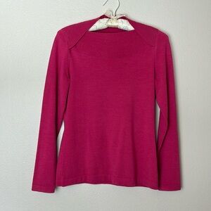 Banana Republic Fine Merino Wool Hot Pink Sweater